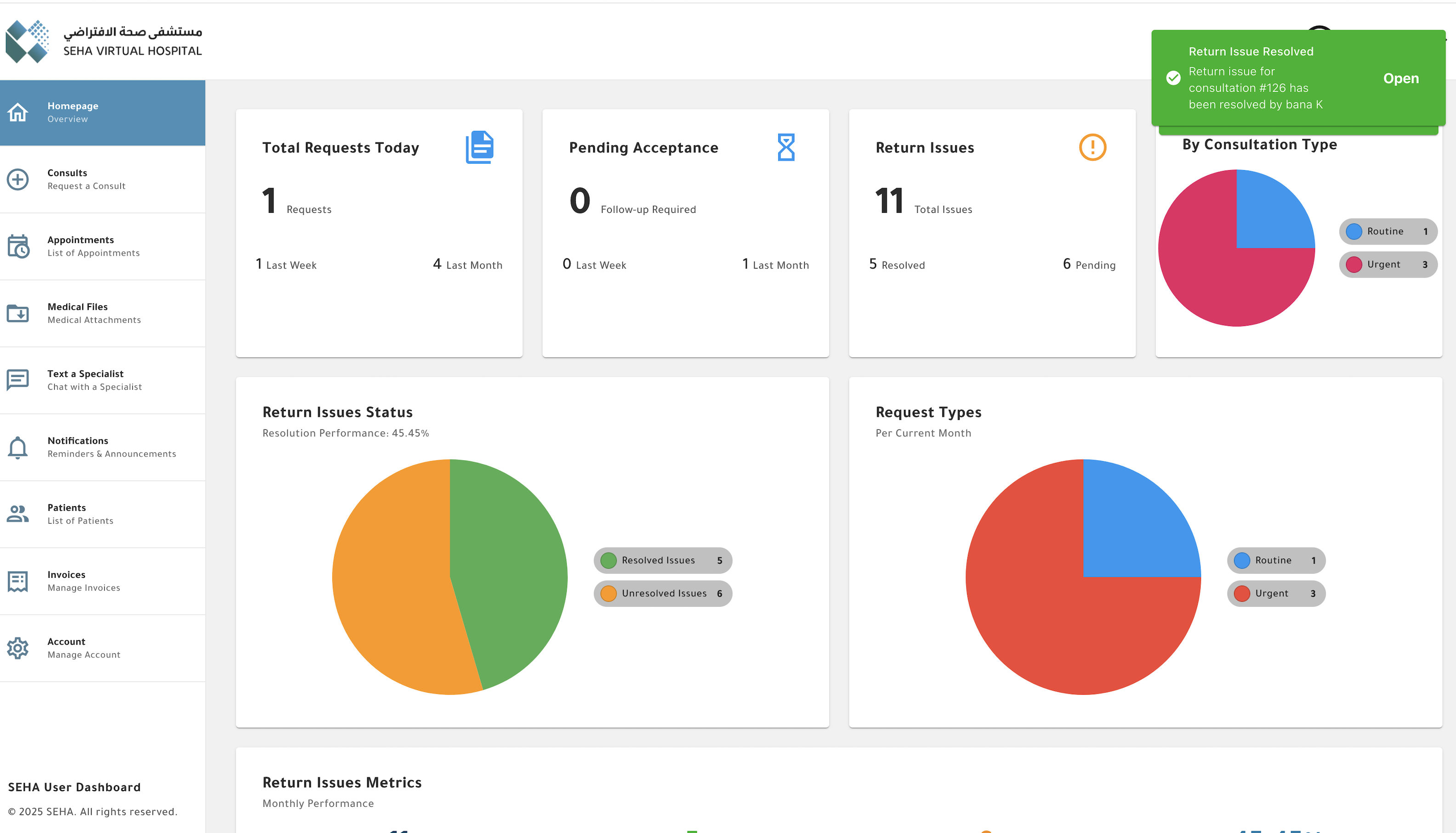 Resolve Issue Notification