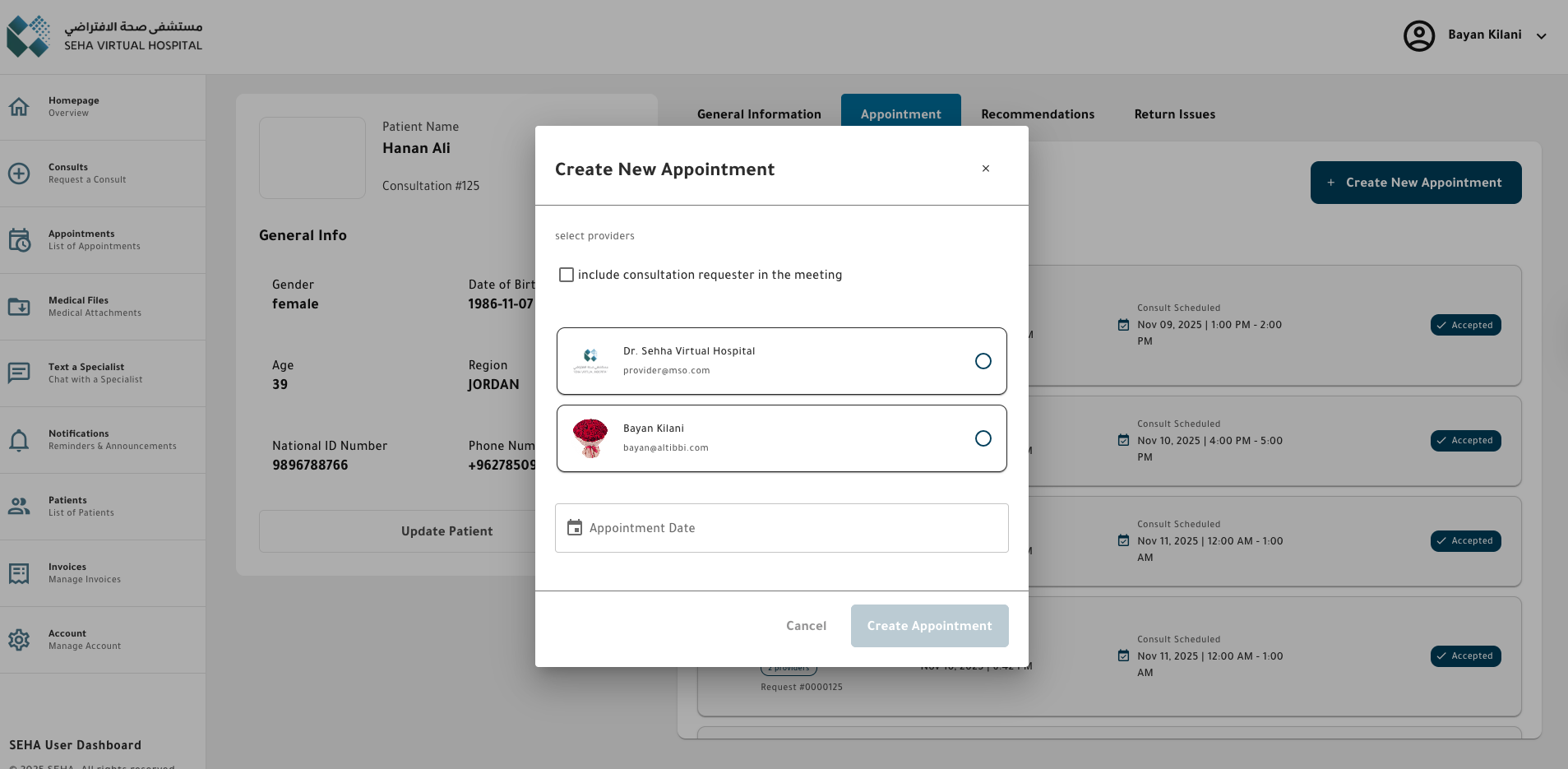 Create Appointment Form